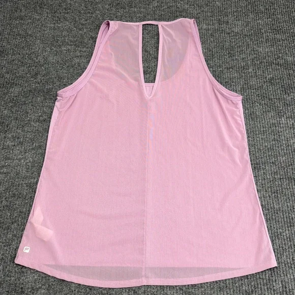 Fabletics Women's Pink Mesh Racerback Activewear Tank Top XXL Gym Yoga Athletic - Picture 5 of 8